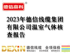 2023年德信線纜集團(tuán)有限公司溫室氣體核查報(bào)告